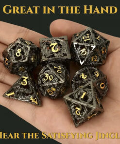 Alternative view of Hollow Metal Dragon Shaped Carving Dice SetBUY 2 FREE SHIPPING