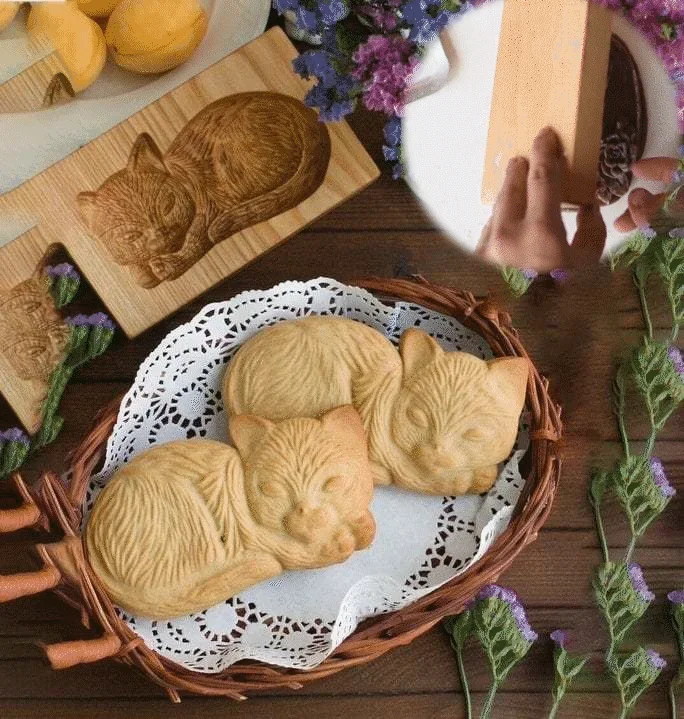 WOOD PATTERNED COOKIE CUTTER - EMBOSSING MOLD FOR COOKIES