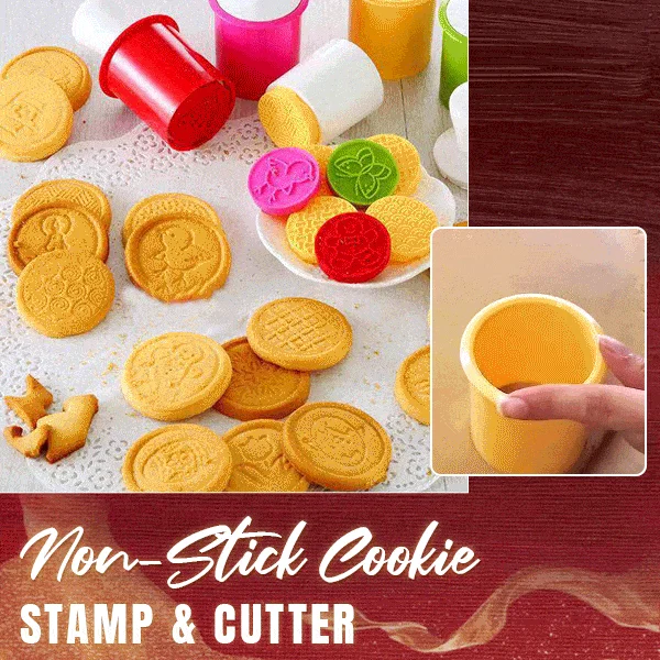 Non-Stick Cookie Stamp & Cutter(6 Styles Set)