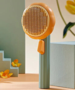 Alternative view of Pumpkin-shaped pet grooming brush