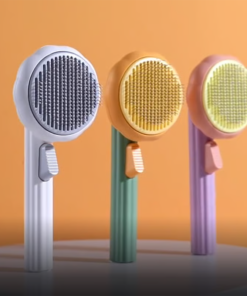 Pumpkin-shaped pet grooming brush